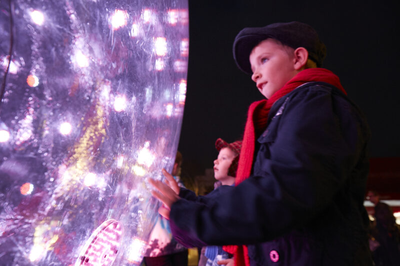 Sonic Light Bubble Winter Street Party Photo by Julie Renouf